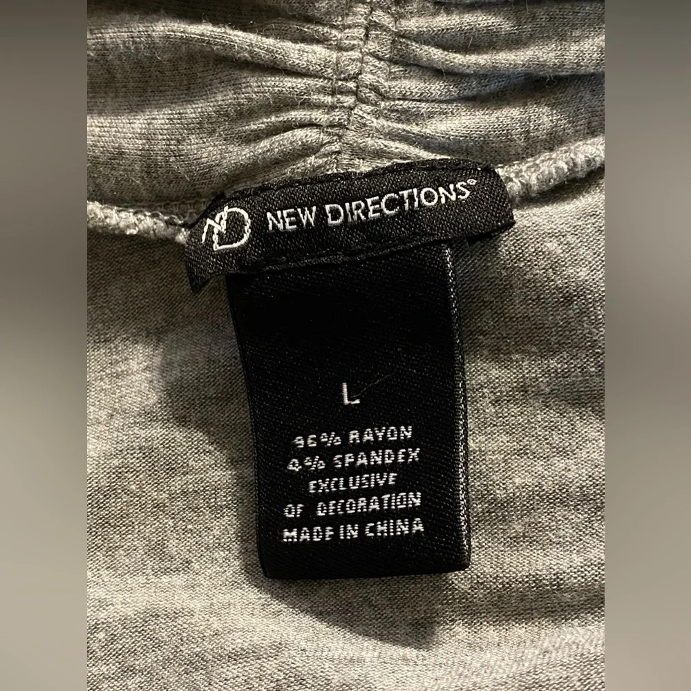 New Directions size L women’s long gray boho 3/4 sleeves light cardigan - Picture 7 of 7